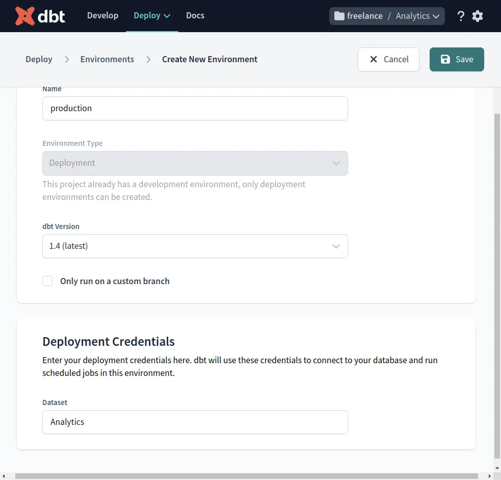 dbt-cloud-create-project