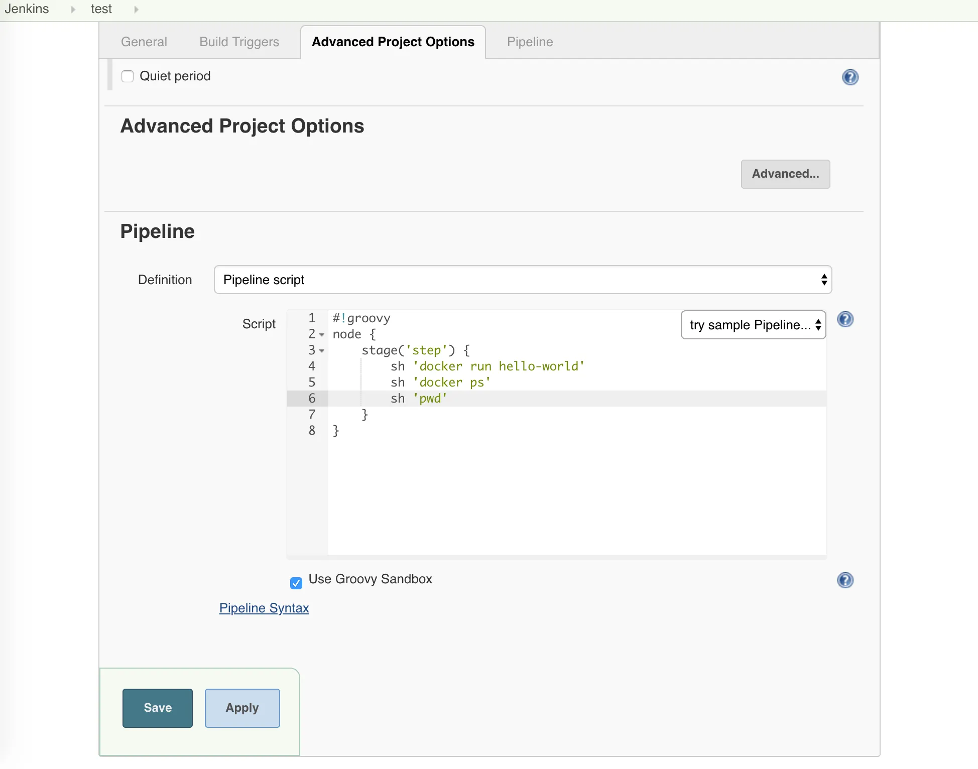 create pipeline