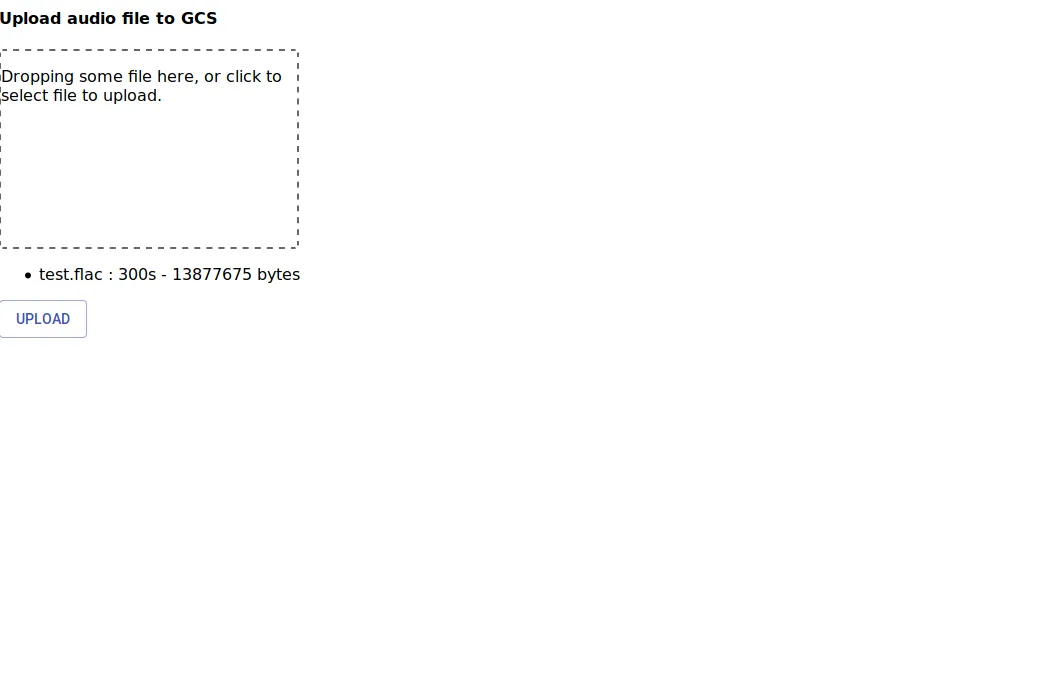 upload page